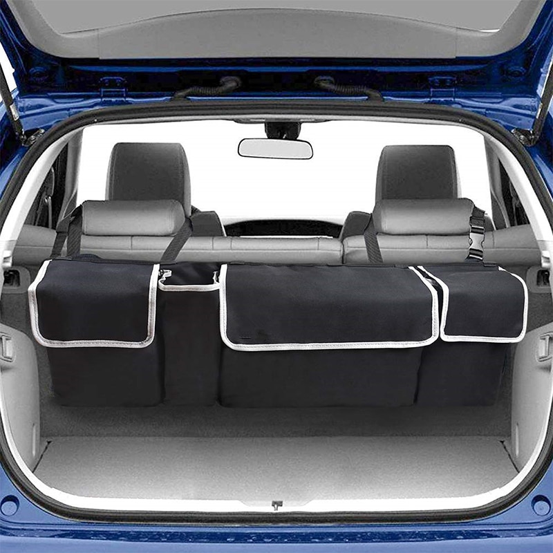 Contrast Trim Car Trunk Organizer